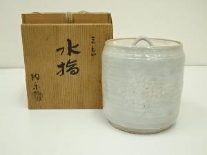 京焼　森里陶楽造　三島水指（共箱）